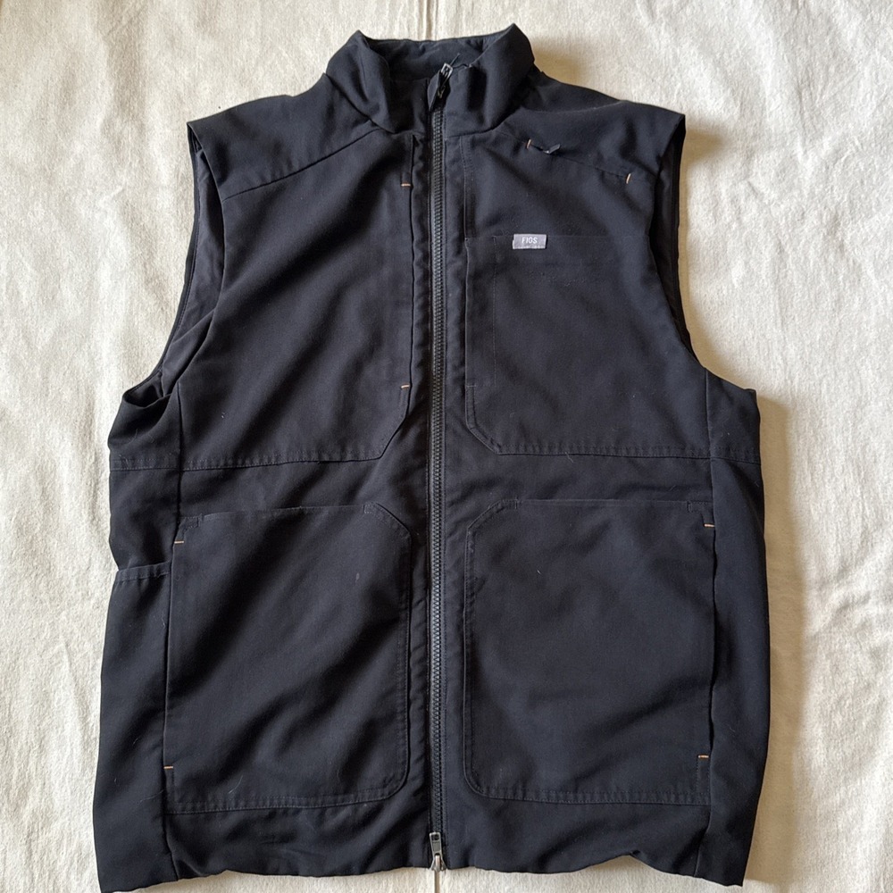 FIGS Men's Pro-Shift Workwear Vest or Pro-Shift Canvas Vest in Black Sz M